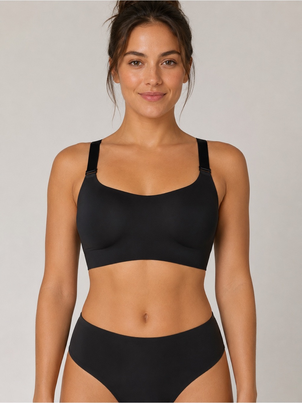 Knix Evolution Bra Black/Beige Wireless Comfort Bra Size 6 NWT